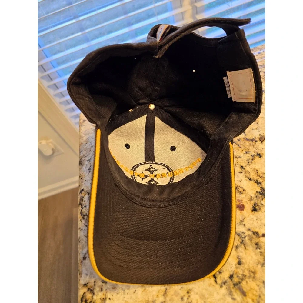 Pittsburgh Steelers Black Baseball Cap Embroidered Logo One Size Fits‎ All Men's
